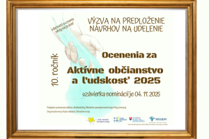Ocenenie aktívneho občianstva a ľudskosti 2025
